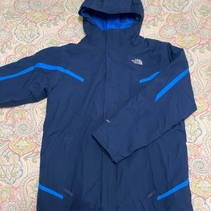 The North Face Hyvent 2 Coats in 1 Boy’s XL Ski Parka Jacket Navy and Blue